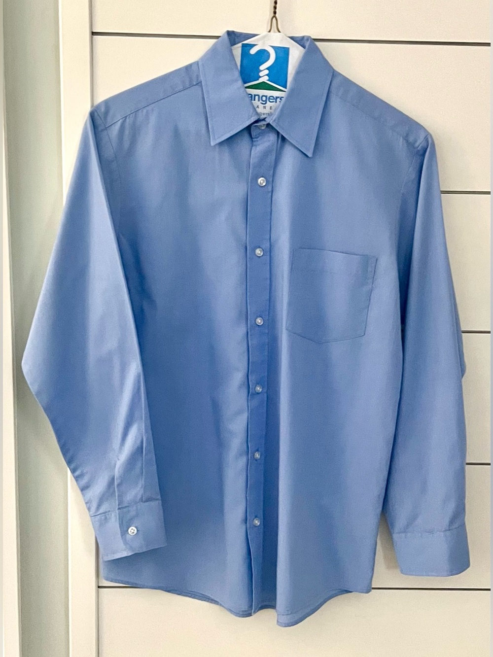 Classic Light Blue Men's Dress Shirt - Button-Down Collar